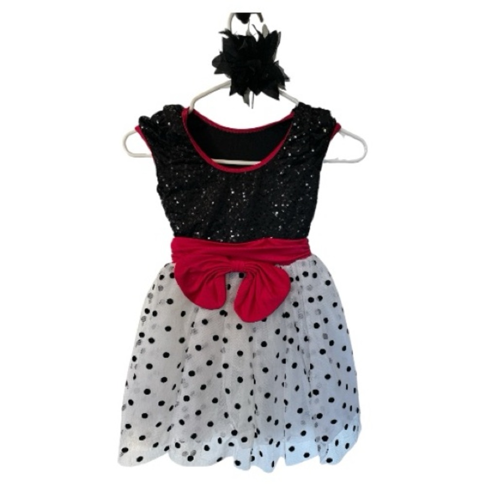 Revolution Black and White Polka Dot Dance Costume - Picture 6 of 8